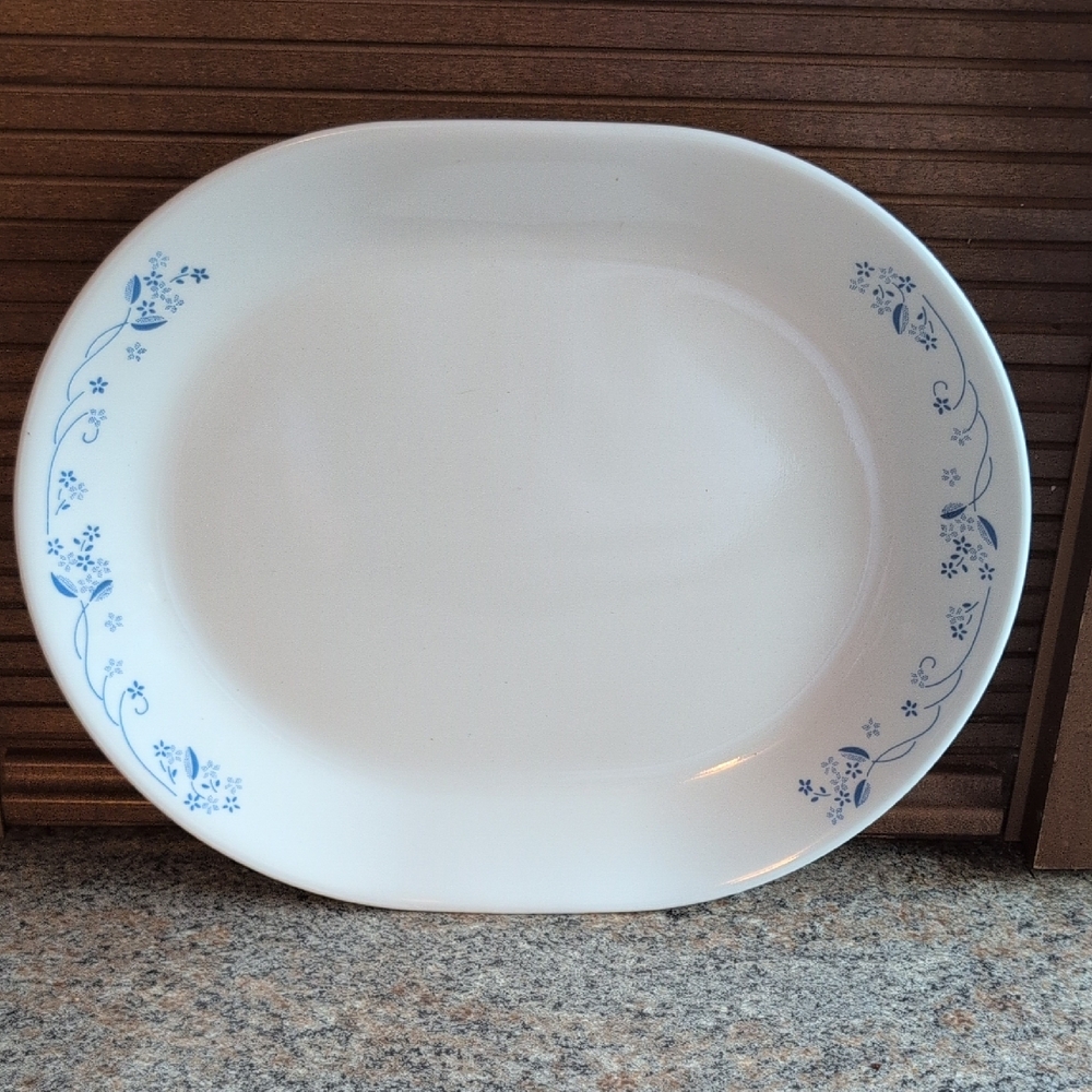 Corelle Provincial Blue 12.25" Oval Serving Platter